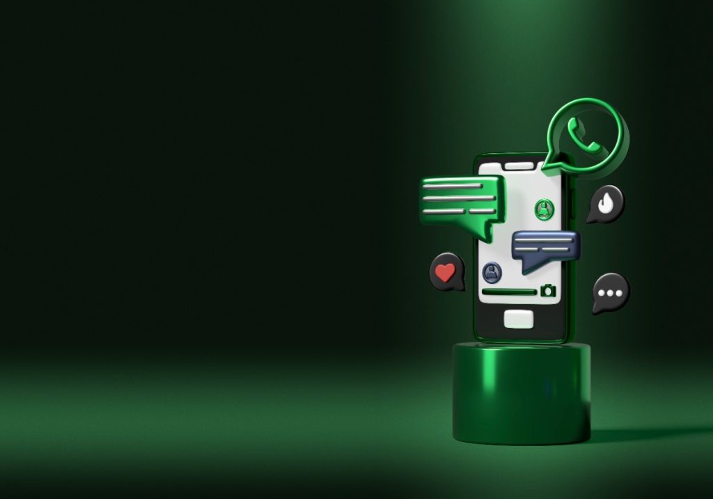 A green phone with a green light on top, illustrating tips for making fun WhatsApp questions 