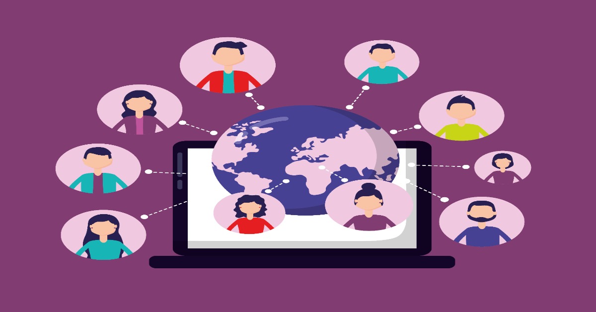 Connected individuals on devices, symbolizing the importance of survey reach in engaging various demographics online.